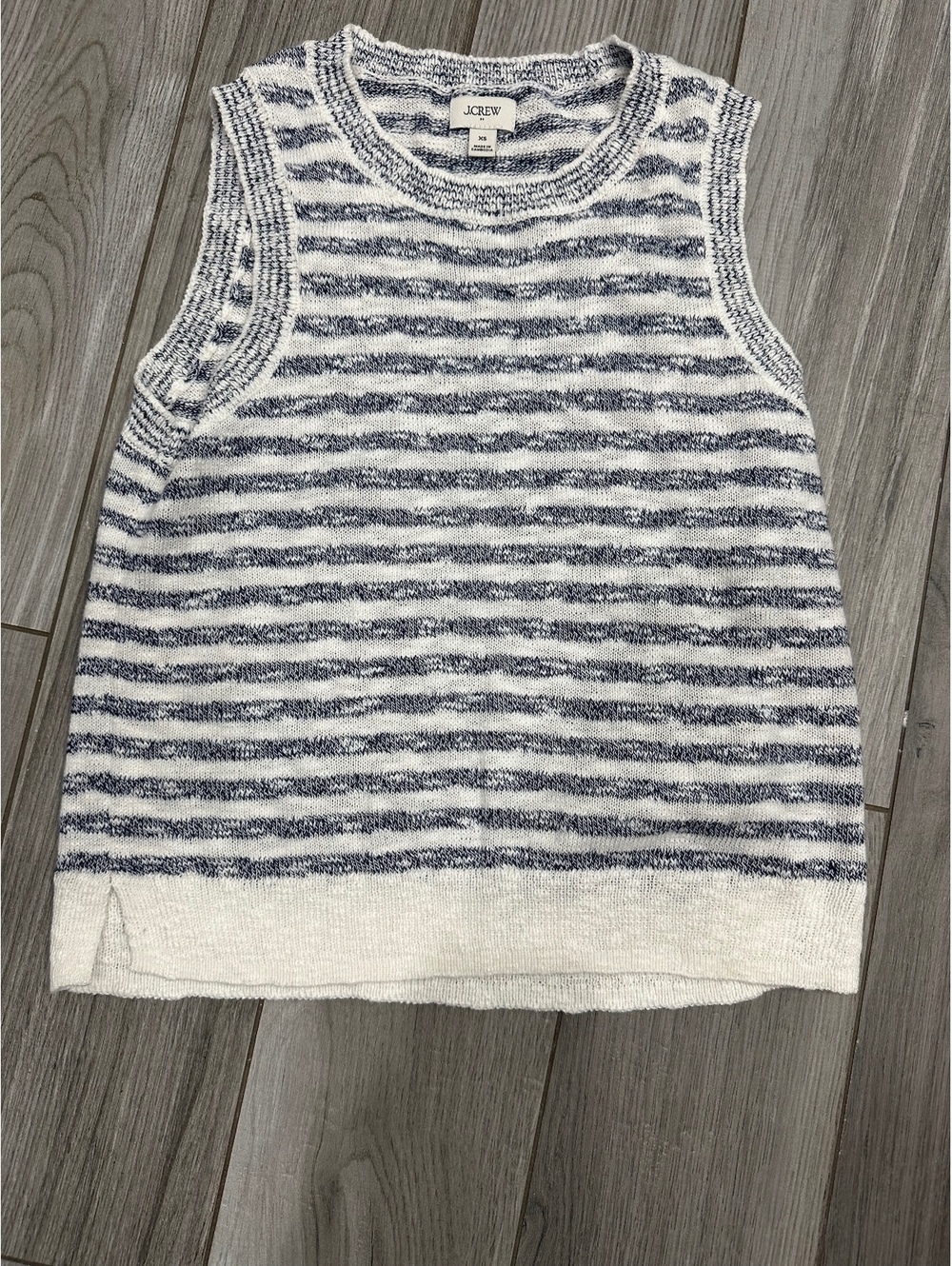 J.Crew Striped Knit Sleeveless Sweater Vest XS